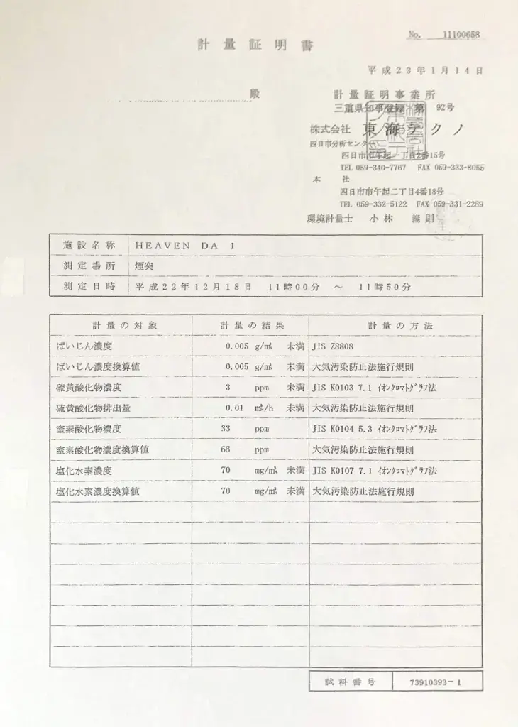 環境結果報告書4